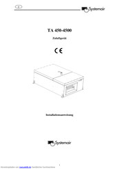 SystemAir TA1100-EL Installationsanweisung