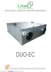 UTEK DUO-EC series Installations-, Gebrauchs- Und Wartungshandbuch