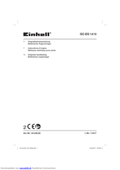 EINHELL GC-EG 1410 Originalbetriebsanleitung