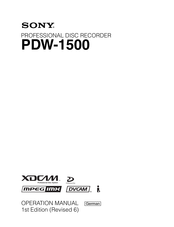 Sony PDW-1500 Bedienungsanleitung
