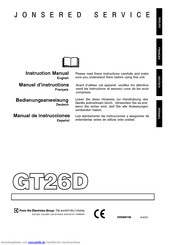 Jonsered GT26D Bedienungsanweisung