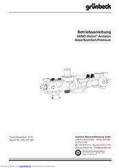 Grunbeck GENO-therm Armatur Basic Betriebsanleitung