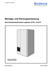 Buderus Logamax U124 Montage Und Wartungsanweisung Pdf Herunterladen Manualslib