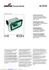Cooper Crouse-Hinds PXI 0405 Betriebsanleitung