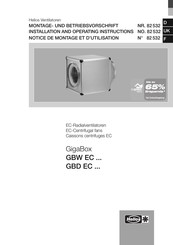 Helios GigaBox GBD EC 710 A Montage- Und Betriebsvorschrift