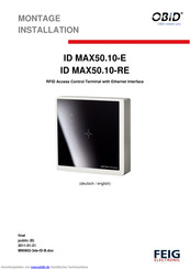 FEIG Electronic ID MAX50.10-E Montageanleitung