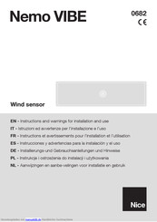 Nice NEMOVIBE Installierungs-Und Gebrauchsanleitungen Und Hinweise