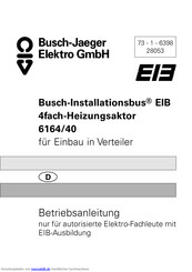 Busch-Jaeger 6164/40 Betriebsanleitung