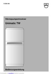 V-ZUG Unimatic TW Bedienungsanleitung
