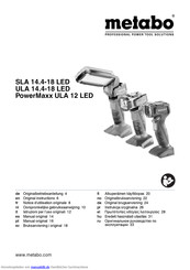 Metabo SLA 14.4-18 LED Originalbetriebsanleitung