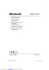 EINHELL GE-DW 1100 N-A Originalbetriebsanleitung