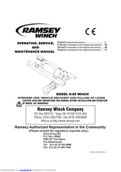 RAMSEY WINCH H-89 Bedienungsanleitung