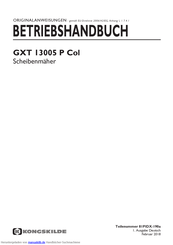 Kongskilde GXT 13005 series Betriebshandbuch