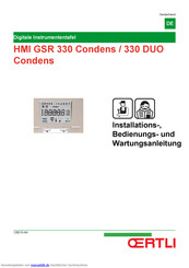 OERTLI HMI GSR 330 DUO Condens Installations-, Bedienungs- Und Wartungsanleitung