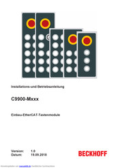 Beckhoff C9900-M series Installation Und Betriebsanleitung