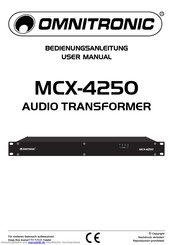Omnitronic MCX-4250 Bedienungsanleitung
