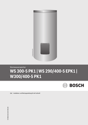 Bosch W 400-5 PK1 Installations- Und Wartungsanleitung