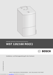Bosch WST 160 RO Installations- Und Wartungsanleitung
