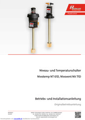Bühler technologies Nivotemp NT 61D Betriebs Und Installationsanleitung