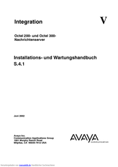 Avaya Octel 300 Installations- Und Wartungshandbuch