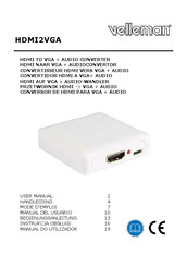 Velleman HDMI2VGA Bedienungsanleitung