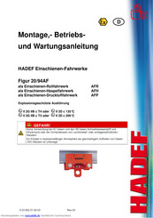HADEF Figur 20/94AF Montage-, Betriebs- Und Wartungsanleitung