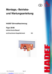 HADEF 29/98 HH Montage-, Betriebs- Und Wartungsanleitung