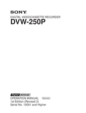 Sony Digital betacam DVW-250P Bedienungsanleitung