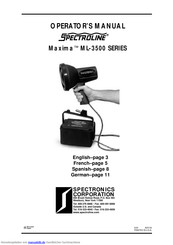 Spectronics spectroline Maxima ML-3500/F Bedienungsanleitung