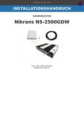 Nikrans NS-2500GDW Installationshandbuch