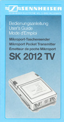 Sennheiser SK 2012 TV Bedienungsanleitung