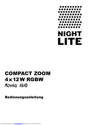 Nightlite COMPACT ZOOM 4x12W RGBW Bedienungsanleitung