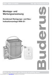 Buderus RNA-E1 Montage- Und Wartungsanweisung