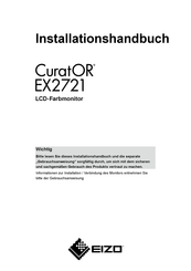 Eizo CuratOR EX2721 Installationshandbuch