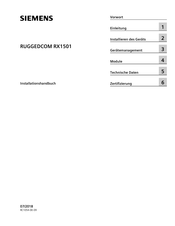 Siemens RUGGEDCOM RX1501 Installationshandbuch
