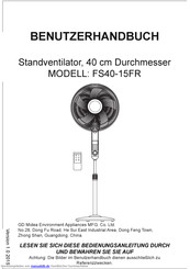 Midea FS40-15FR Benutzerhandbuch