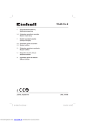 EINHELL TE-BD 750 E Originalbetriebsanleitung