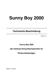 SMA Sunny Boy 2000 Technische Beschreibung