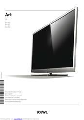 Loewe Art 60 Kurzbedienungsanleitung Pdf Herunterladen Manualslib