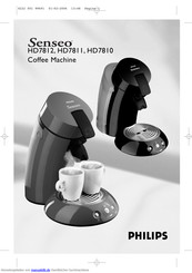 Philips Hd7812 Bedienungsanleitung Pdf Herunterladen Manualslib