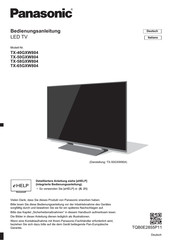 Panasonic Tx 40gxw804 Bedienungsanleitung Pdf Herunterladen Manualslib