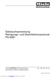 Miele Pg 8581 Gebrauchsanweisung Pdf Herunterladen Manualslib