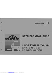 Linde 324 Betriebsanweisung Pdf Herunterladen Manualslib