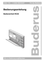 Buderus Rc30 Bedienungsanleitung Pdf Herunterladen Manualslib