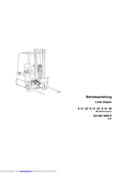 Linde E 12 Betriebsanleitung Pdf Herunterladen Manualslib