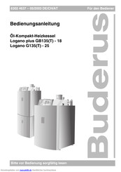 Buderus Logano Plus Gb135 18 Bedienungsanleitung Pdf Herunterladen Manualslib