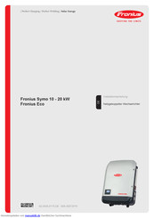 Fronius Symo 12 0 3 M Installationsanleitung Pdf Herunterladen Manualslib