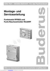 Buderus Rfm20 Montage Und Serviceanleitung Pdf Herunterladen Manualslib