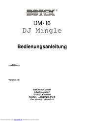 Botex Dm 16 Dj Mingle Bedienungsanleitung Pdf Herunterladen Manualslib