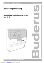 Buderus Logamatic 4112 Handbucher Manualslib